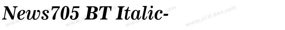 News705 BT Italic字体转换